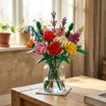 UrbanMama Botanical Flower Bouquet Building Blocks Set